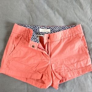 J. Crew Women's Salmon Pink Chino Shorts
